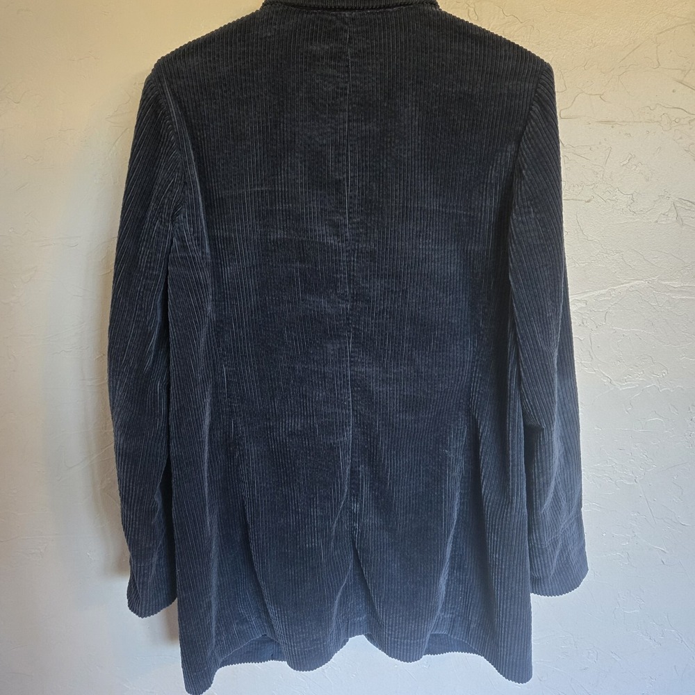 J. Jill Sz S Blue Wide Whale Corduroy Velvet Jacket Coat Blazer - Picture 5 of 6